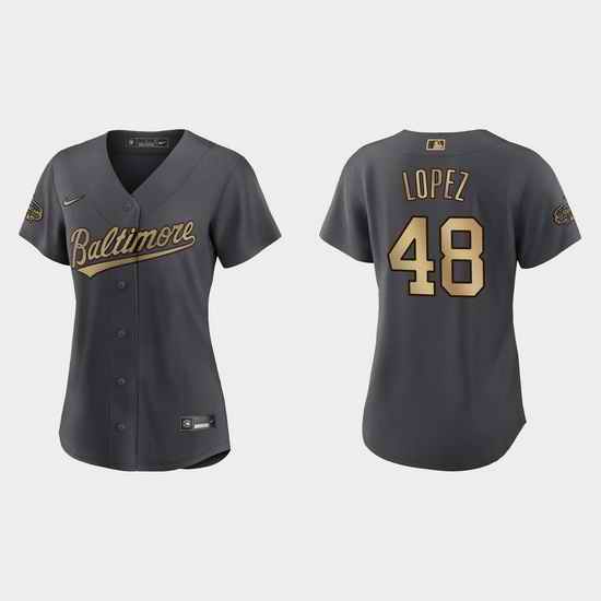 Women Jorge Lopez Baltimore Orioles 2022 Mlb All Star Game Replica Charcoal Jersey->2022 all star->MLB Jersey