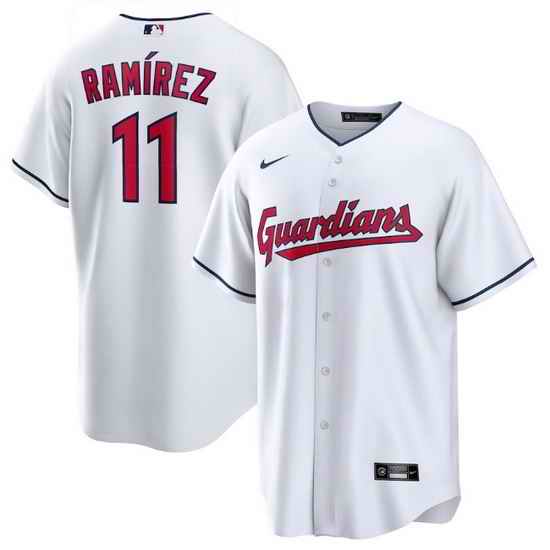 Men Cleveland Guardians #11 Jos E9 Ram EDrez White Cool Base Stitched Baseball jersey->boston red sox->MLB Jersey