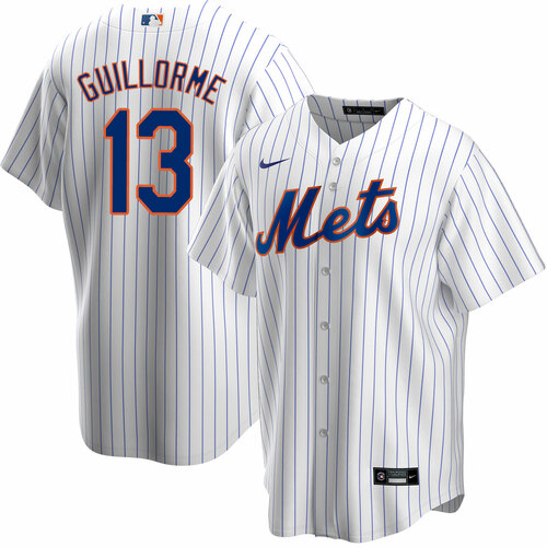 Men's New York Mets #13 Luis Guillorme White Cool Base Stitched Baseball Jersey->new york mets->MLB Jersey