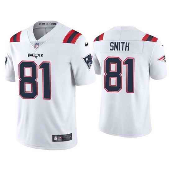 Youth New England Patriots #81 Jonnu Smith 2021 White Vapor Untouchable Limited Stitched Jersey->youth nfl jersey->Youth Jersey