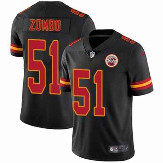 Men Nike Kansas City Chiefs #51 Frank Zombo Black Vapor Untouchable Limited Player NFL Jersey->kansas city chiefs->NFL Jersey