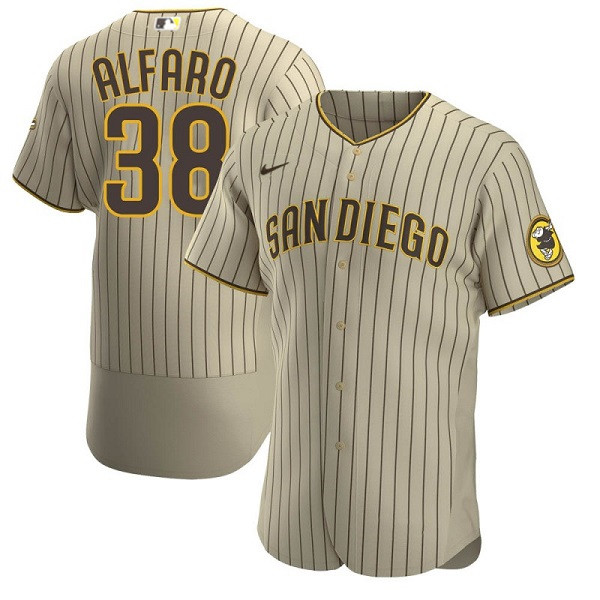 Men's San Diego Padres #38 Jorge Alfaro Tan Flex Base Stitched Baseball Jersey->san diego padres->MLB Jersey