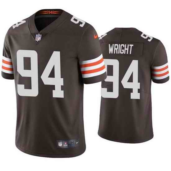 Men Cleveland Browns #94 Alex Wright Brown Vapor Untouchable Limited Stitched Jersey->cleveland browns->NFL Jersey