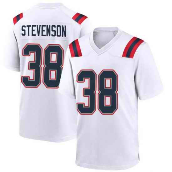 Men New England Patriots Rhamondre Stevenson #38 White Vapor Limited Jersey->new england patriots->NFL Jersey