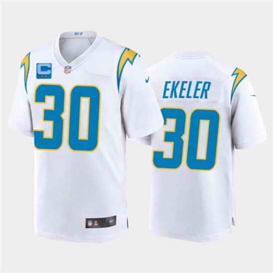 Men Los Angeles Chargers 2022 #30 Austin Ekeler White With 2-star C Patch Vapor Untouchable Limited Stitched NFL Jersey->los angeles chargers->NFL Jersey