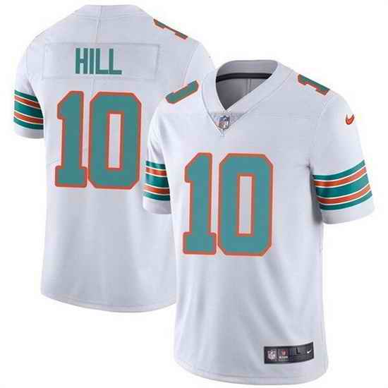 Women Miami Dolphins #10 Tyreek Hill White Vapor Untouchable Stitched Jersey->women nfl jersey->Women Jersey