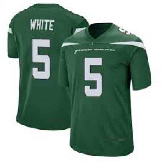 Men Nike New York Jets Mike White #5 Green Vapor Limited NFL Jersey->los angeles kings->NHL Jersey