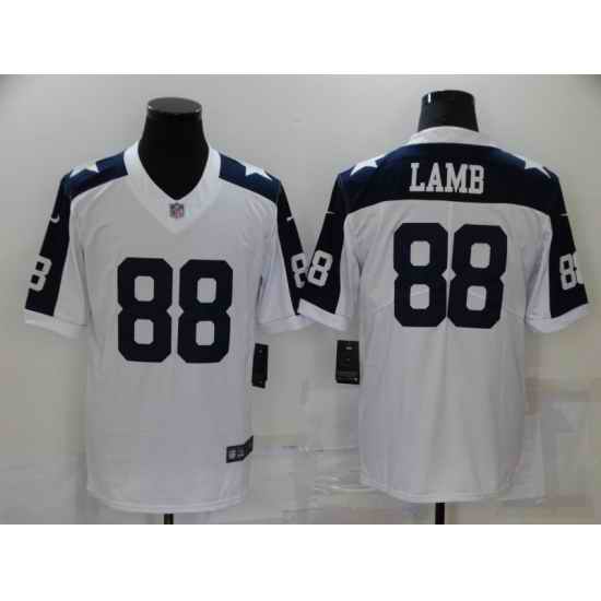 Men Dallas Cowboys eeDee Lamb #88 White Thanksgiving Throwback Limited Jersey->pittsburgh steelers->NFL Jersey