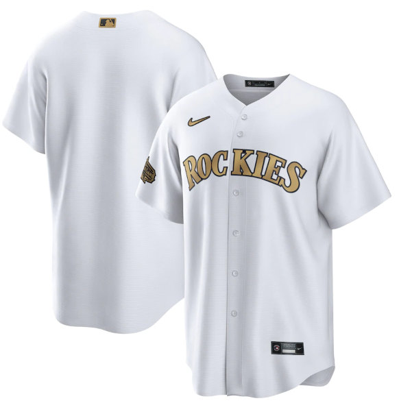 Men's Colorado Rockies Blank White 2022 All-Star Cool Base Stitched Baseball Jersey->colorado rockies->MLB Jersey