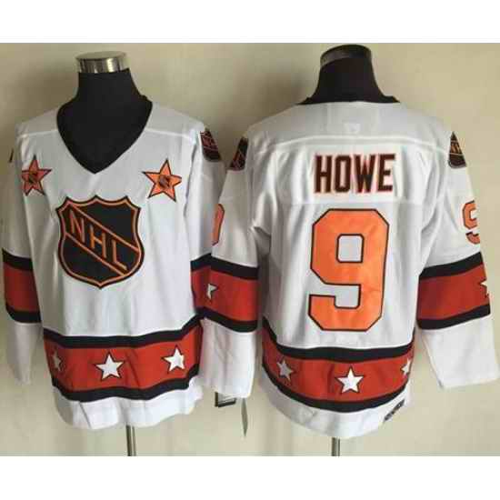 1972-81 NHL All-Star #9 Gordie Howe White CCM Throwback Stitched Vintage Hockey Jersey->1972-81 nhl all-star->NHL Jersey