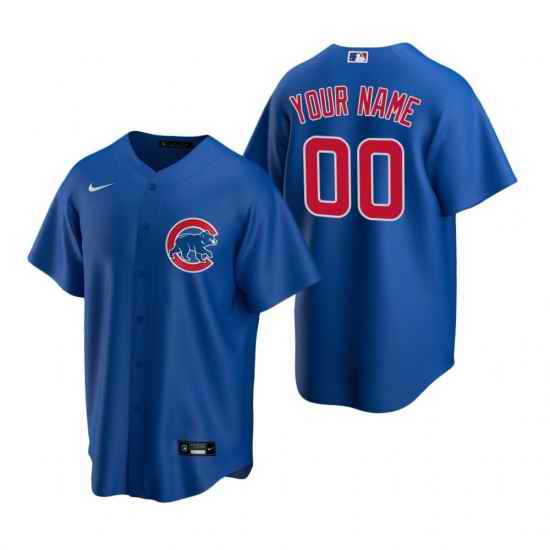 Men Women Youth Toddler Chicago Cubs Custom Nike Blue Stitched MLB Cool Base Jersey->customized mlb jersey->Custom Jersey