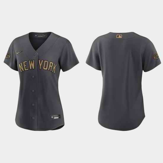 Women New York Yankees 2022 Mlb All Star Game Replica Charcoal Jersey