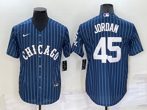 Men's Chicago White Sox #45 Michael Jordan Navy Cool Base Stitched Jersey->chicago white sox->MLB Jersey