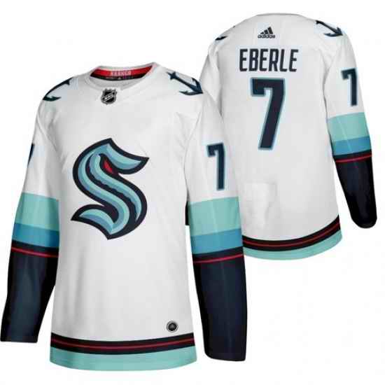 Men Seattle #7 Kraken Jordan Eberle 2022 Away White Jersey->san jose sharks->NHL Jersey
