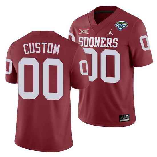 Oklahoma Sooners Custom Crimson 2020 Cotton Bowl Classic College Football Jersey->->Custom Jersey