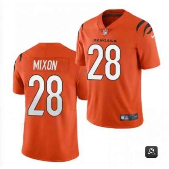 Youth Cincinnati Bengals #28 Joe Mixon 2021 Orange Vapor Limited Stitched NFL Jersey->women nfl jersey->Women Jersey