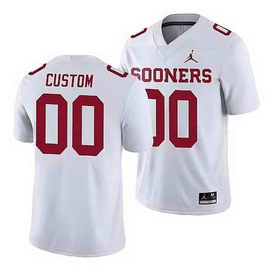 Oklahoma Sooners Custom White Game Men'S Jersey->->Custom Jersey