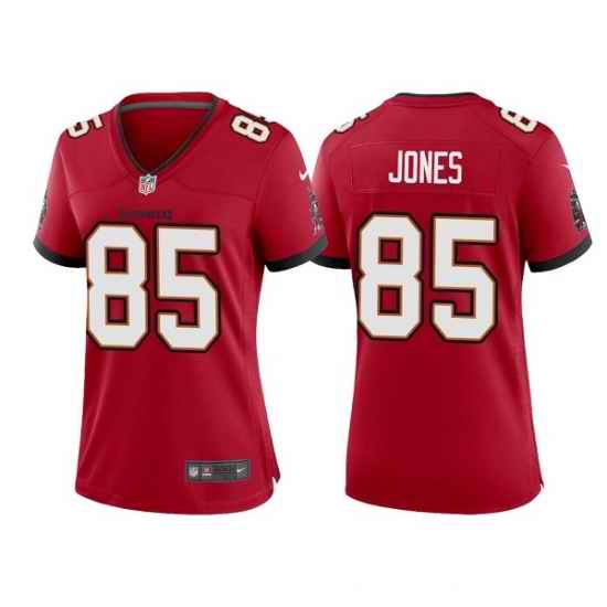 Women Tampa Bay Buccaneers #85 Julio Jones Red Stitched Game Jersey->women nfl jersey->Women Jersey