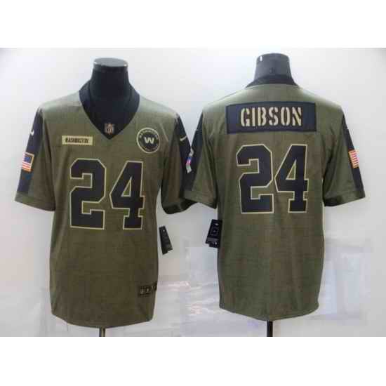 Men's San Francisco 49ers #24 Team Antonio Gibson Nike Olive 2021 Salute To Service Limited Player Jersey->san francisco 49ers->NFL Jersey