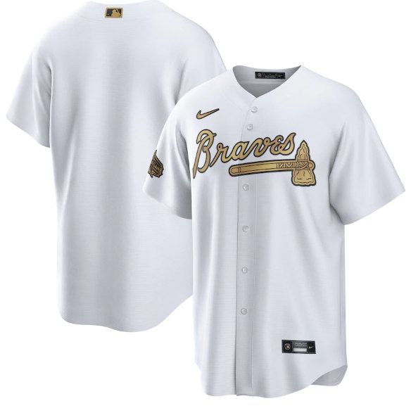 Men's Atlanta Braves Blank White 2022 All-Star Cool Base Stitched Baseball Jersey->atlanta braves->MLB Jersey