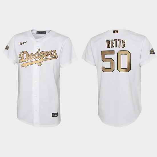 Youth Mookie Betts Los Angeles Dodgers 2022 Mlb All Star Game White Jersey->2022 all star->MLB Jersey