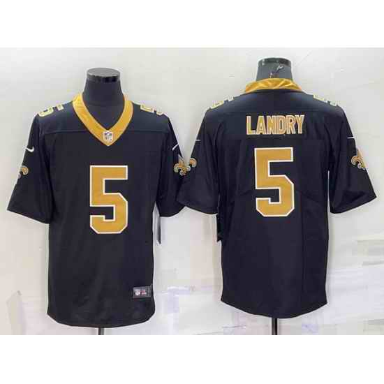 Men's New Orleans Saints #5 Jarvis Landry Black 2022 Vapor Untouchable Stitched NFL Nike Limited Jersey->detroit lions->NFL Jersey