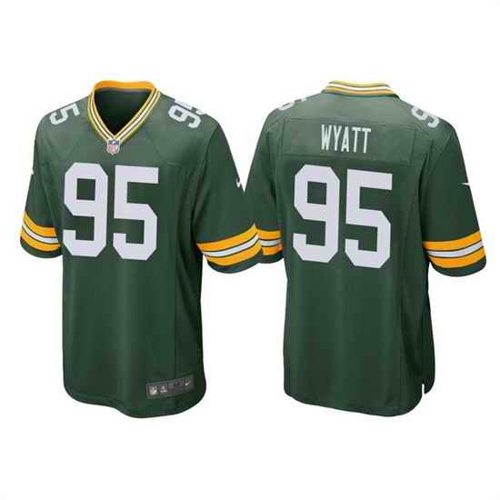 Men Green Bay Packers #95 Devonte Wyatt Green Stitched Football Jersey->green bay packers->NFL Jersey