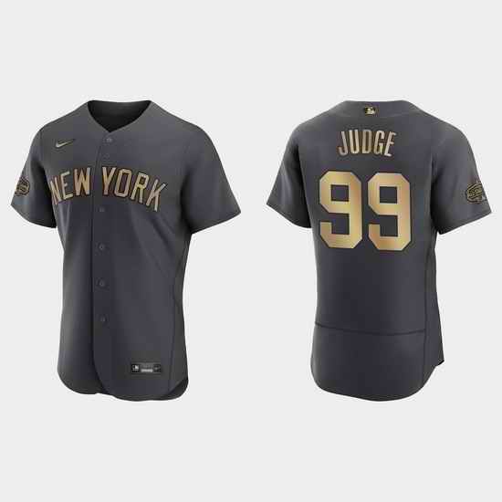 Men Aaron Judge New York Yankees 2022 Mlb All Star Game Authentic Charcoal Jersey->2022 all star->MLB Jersey