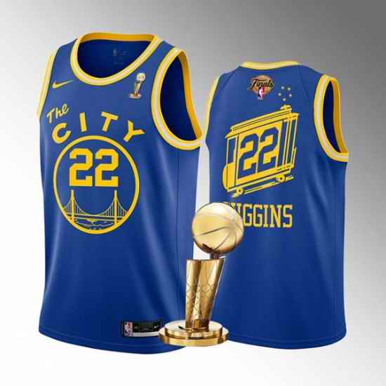 Men's Golden State Warriors #22 Andrew Wiggins 2022 Royal NBA Finals Champions Stitched Jersey->golden state warriors->NBA Jersey