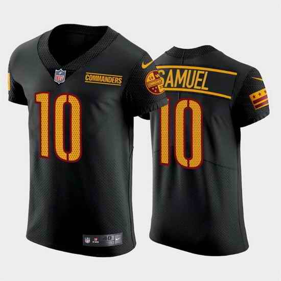 Men Washington Commanders #10 Curtis Samuel Black Elite Stitched jersey->washington commanders->NFL Jersey