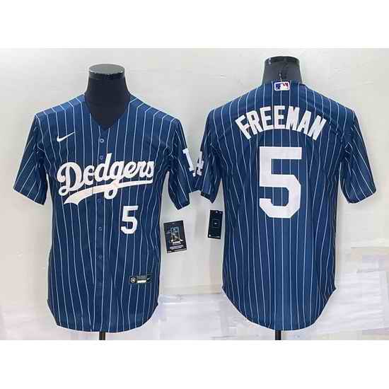 Men Los Angeles Dodgers #5 Freddie Freeman Navy Cool Base Stitched Jerseyy->los angeles dodgers->MLB Jersey