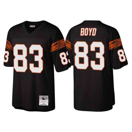 Men Cincinnati Bengals #83 Tyler Boyd Black Throwback Legacy Stitched Jerse->cincinnati bengals->NFL Jersey