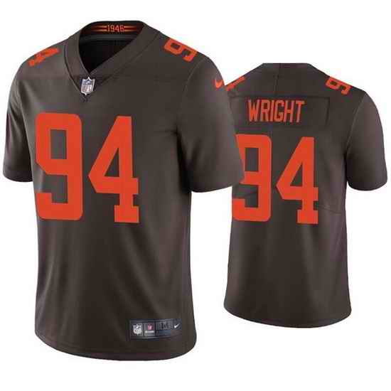 Men Cleveland Browns #94 Alex Wright Brown Vapor Untouchable Limited Stitched Jerseyy->cleveland browns->NFL Jersey