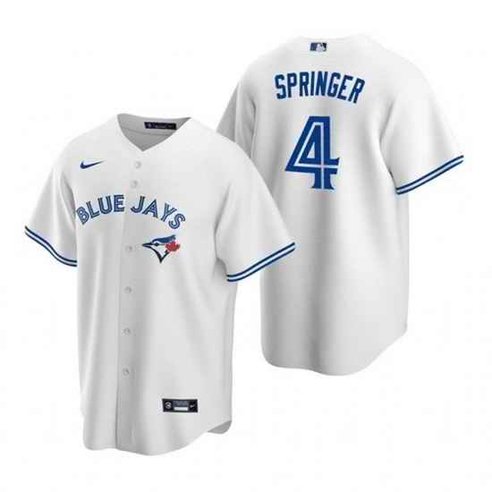 Youth Toronto Blue Jays #4 George Springer White Cool Base Stitched MLB Jersey->youth mlb jersey->Youth Jersey