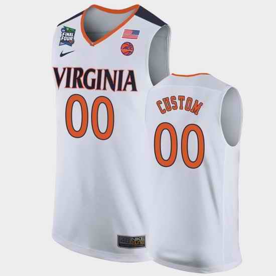 Virginia Cavaliers Custom White 2019 Final Four Replica Jersey->->Custom Jersey