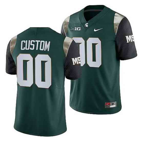 Michigan State Spartans Custom Green College Football Men Jersey->->Custom Jersey