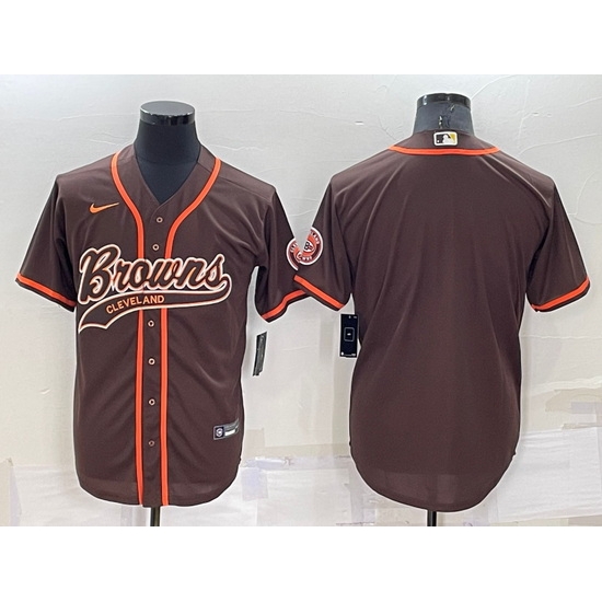 Men Cleveland Browns Blank Brown Stitched Jersey->cleveland browns->NFL Jersey