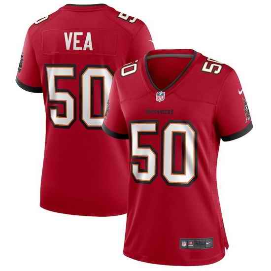 Women Nike Tampa Bay Buccaneers #50 Vita Vea Red Vapor Limited Jersey->women nfl jersey->Women Jersey