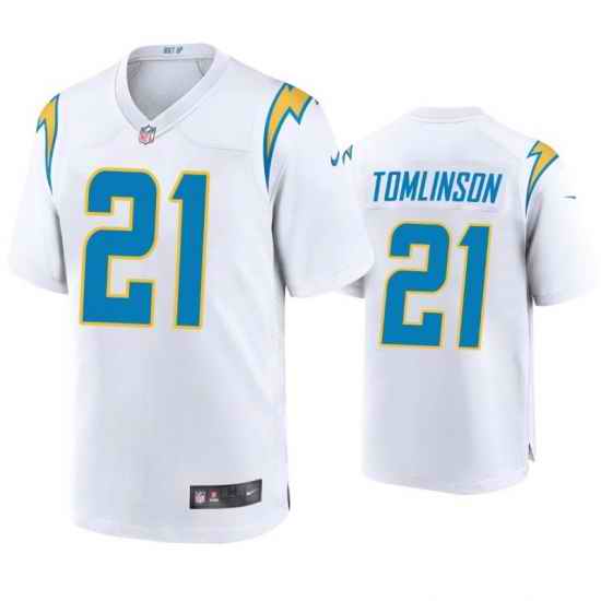 Men Los Angeles Chargers LaDainian Tomlinson White 2020 Vapor Limited Jersey->los angeles chargers->NFL Jersey
