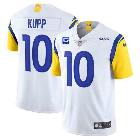 Men Los Angeles Rams 2022 #10 Cooper Kupp White With 3-star C Patch Vapor Untouchable Limited Stitched NFL Jersey->los angeles rams->NFL Jersey