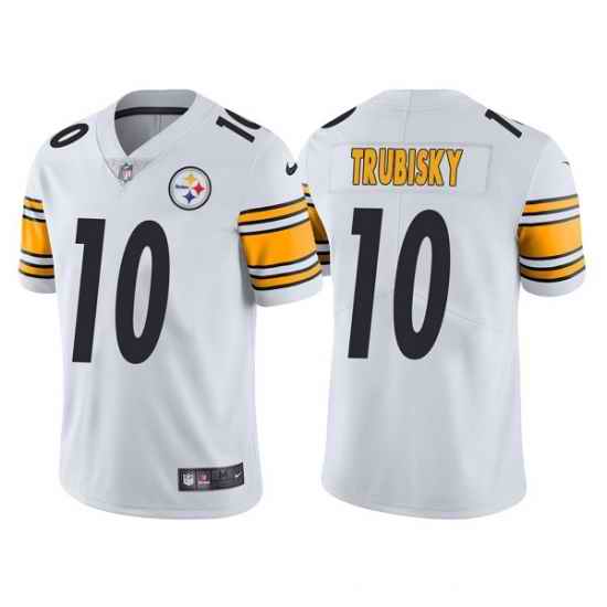 Men's Pittsburgh Steelers #10 Mitchell Trubisky White Vapor Untouchable Limited Stitched Jersey->pittsburgh steelers->NFL Jersey