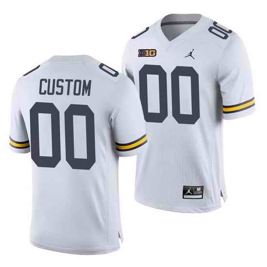 Michigan Wolverines Custom White College Football Men'S Jersey->->Custom Jersey