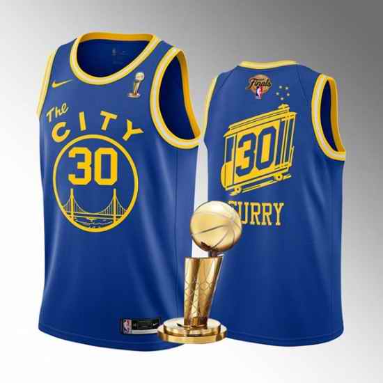 Men's Golden State Warriors #30 Stephen Curry 2022 Royal NBA Finals Champions Stitched Jerseys->golden state warriors->NBA Jersey
