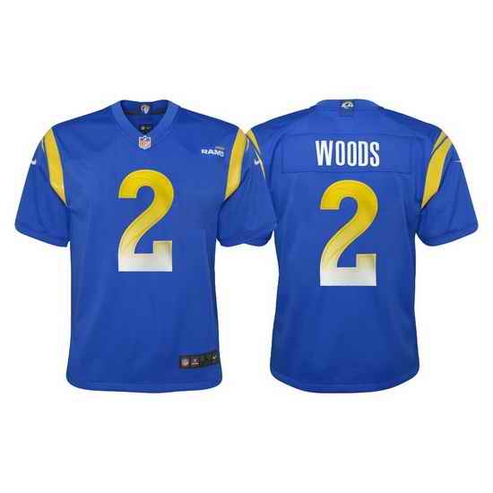Youth Los Angeles Rams #2 Robert Woods Vapor Limited Blue Jersey->youth nfl jersey->Youth Jersey