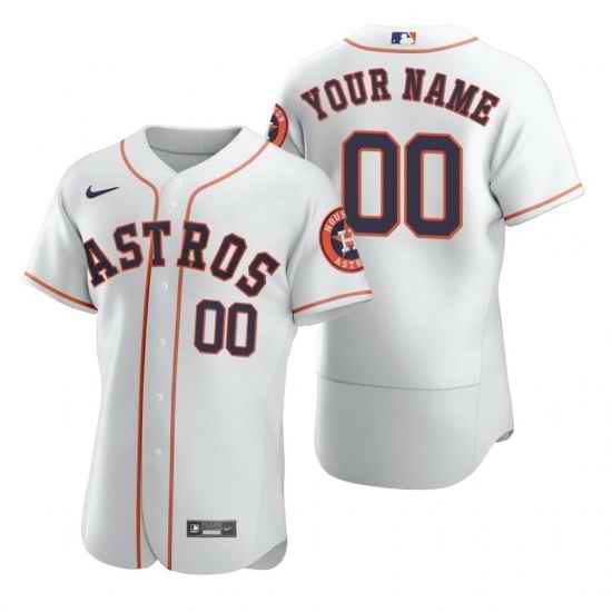 Men Women Youth Toddler Houston Astros White Custom Nike MLB Flex Base Jersey->customized mlb jersey->Custom Jersey
