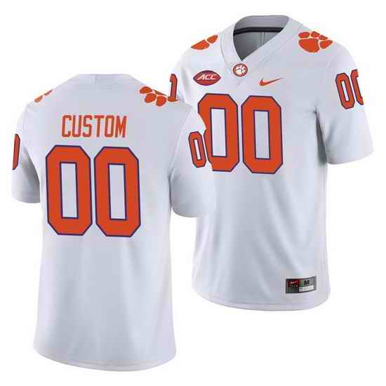 Clemson Tigers Custom White College Football Men'S Jersey->->Custom Jersey