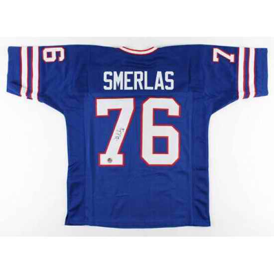 Men Buffalo bills #76 Fred Smerlas Blue  jersey->chicago bears->NFL Jersey