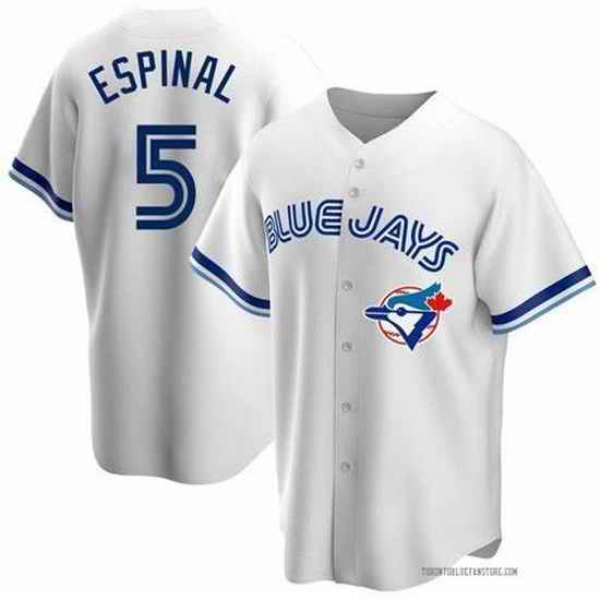 Men's Nike Toronto Blue Jays #5 Santiago Espinal White Alternate Jersey->toronto blue jays->MLB Jersey