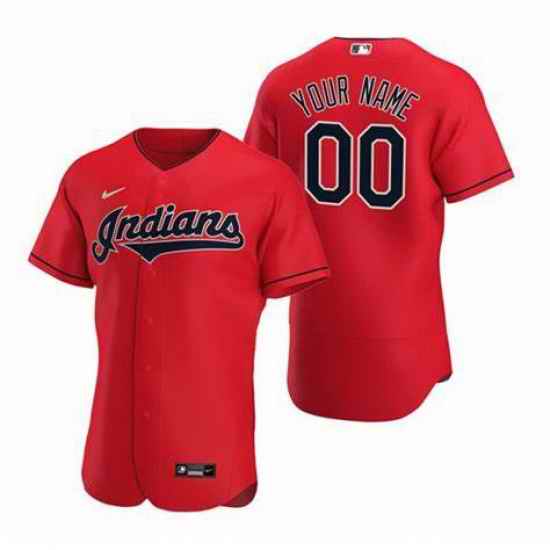 Men Women Youth Toddler Cleveland Indians Red Custom Nike MLB Flex Base Jersey->customized mlb jersey->Custom Jersey