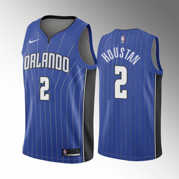 Men's Orlando Magic #2 Caleb Houstan Blue 2022 Draft Basketball  Stitched Jersey->orlando magic->NBA Jersey
